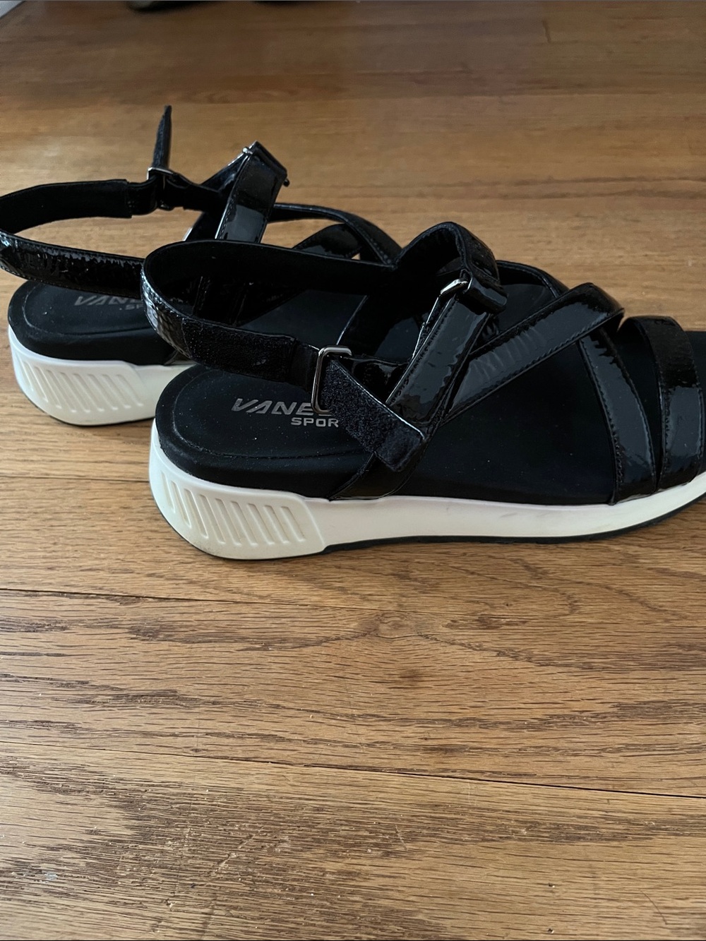 VANELI Black Patent Sandals